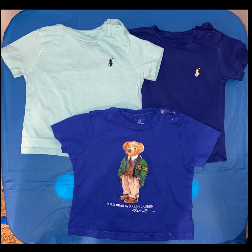 Ralph Lauren T shirts Size 12 months 3 piece lot